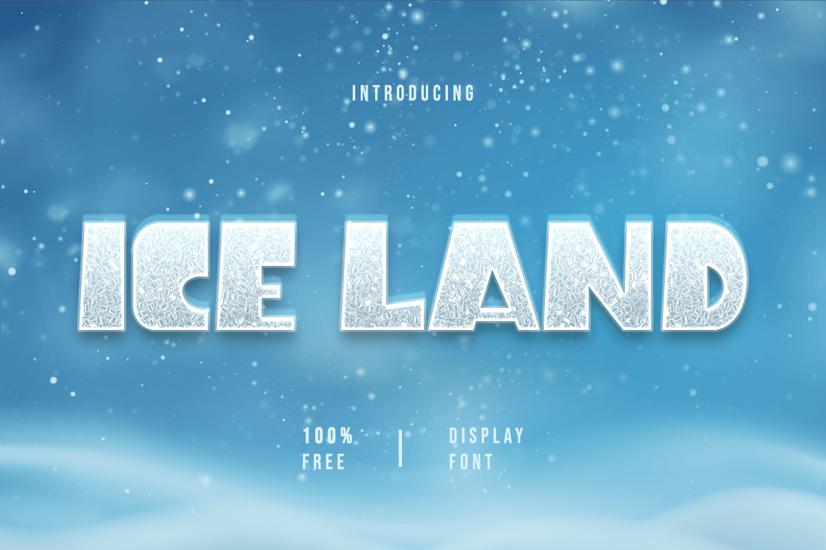 Ice Land Font Cool Fonts Guru