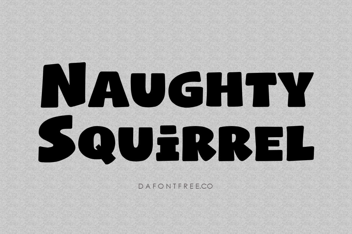 Naughty Squirrel Font - Cool Fonts Guru