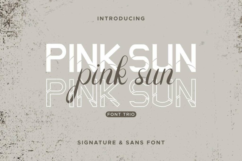 Pink Sun Duo Font - Cool Fonts Guru