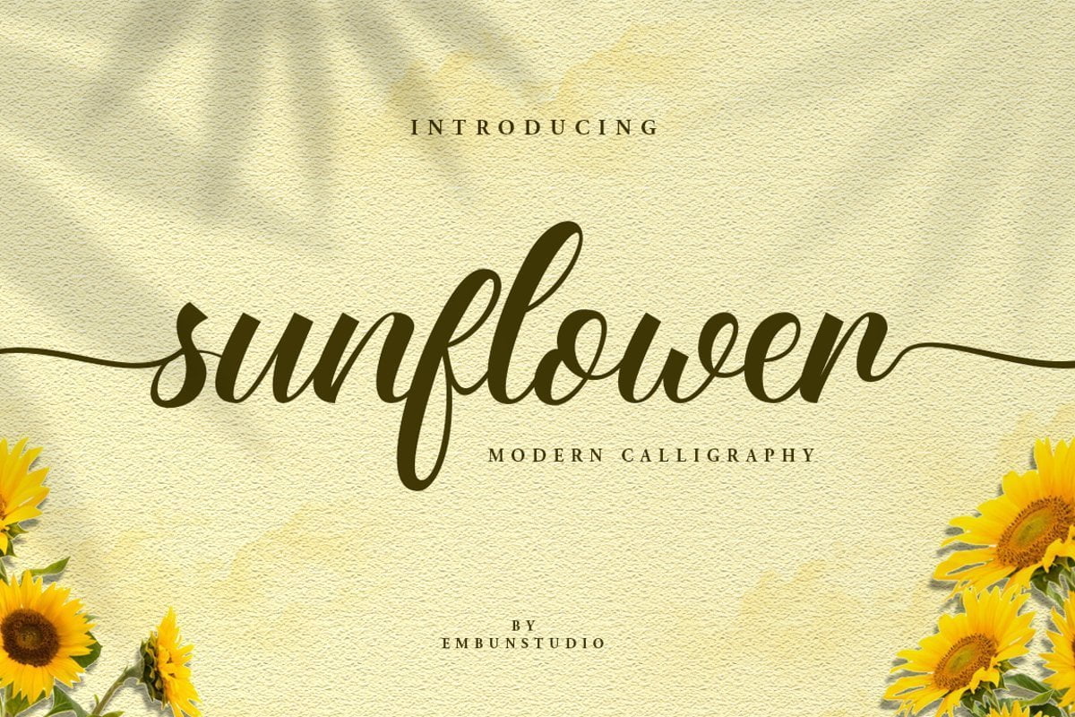 Sunflower Field Font - Cool Fonts Guru